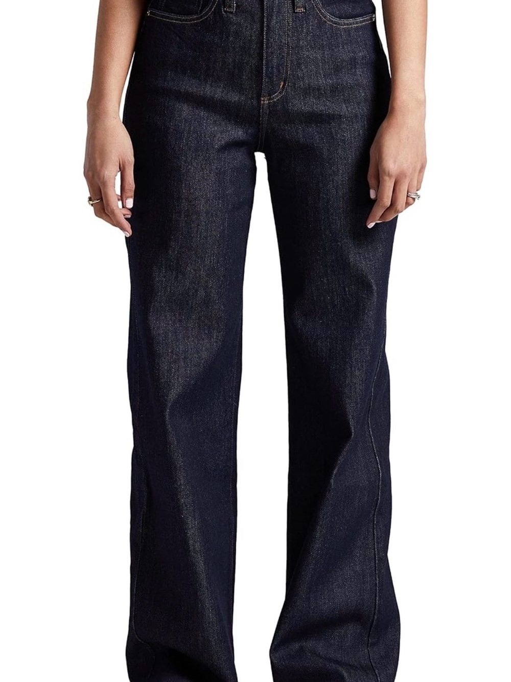 High-Rise Wide-Leg Women’s Jeans — Dark Indigo